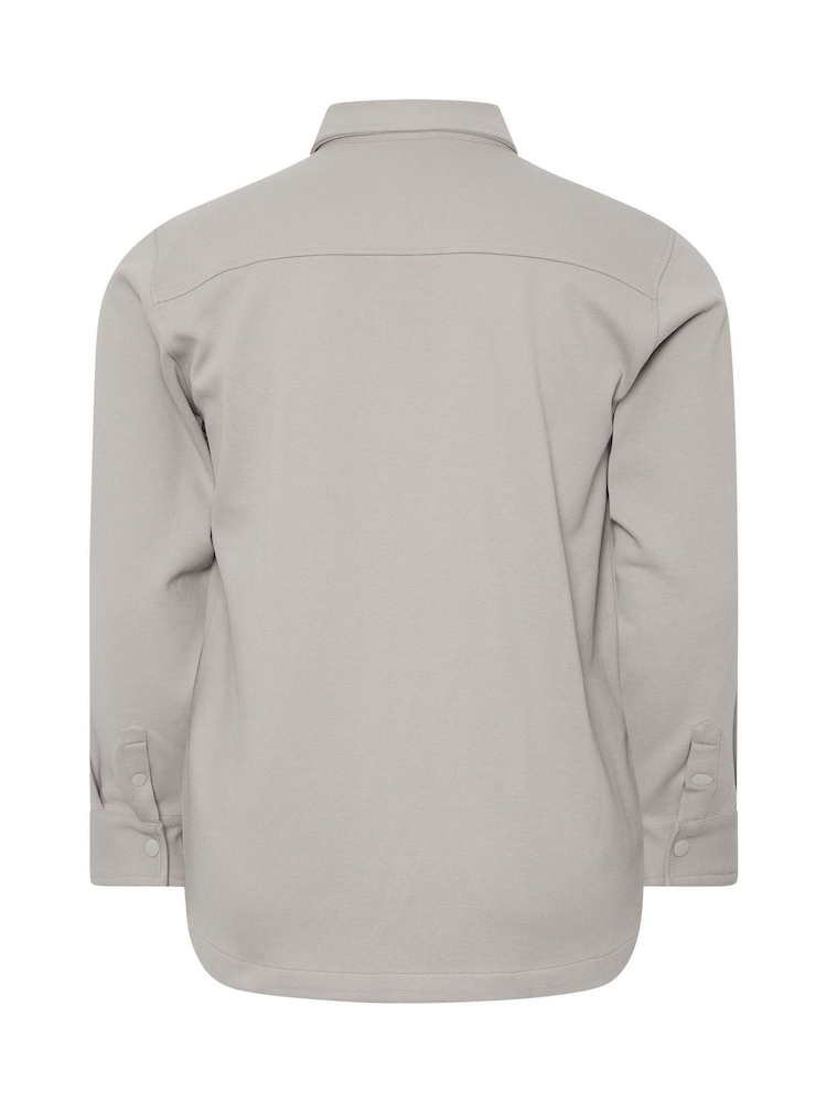 BadRhino Big & Tall Natural Textured Jersey Shacket - Image 6 of 6