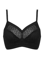 Pour Moi Black Geo Sculpt Fuller Bust Non Wired Bralette - Image 3 of 4