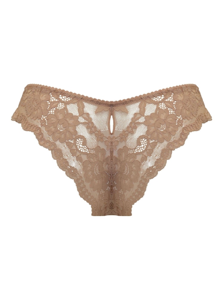 Pour Moi Natural Brazilian Fleur Cheeky V-Shaped Knickers - Image 4 of 4