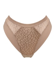 Коричневый - Трусики средней длины Pour Moi Geo Sculpt High Leg - Image 3 of 4
