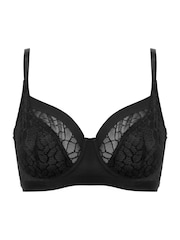 Pour Moi Black Geo Sculpt Non Padded Underwired Bras - Image 3 of 4