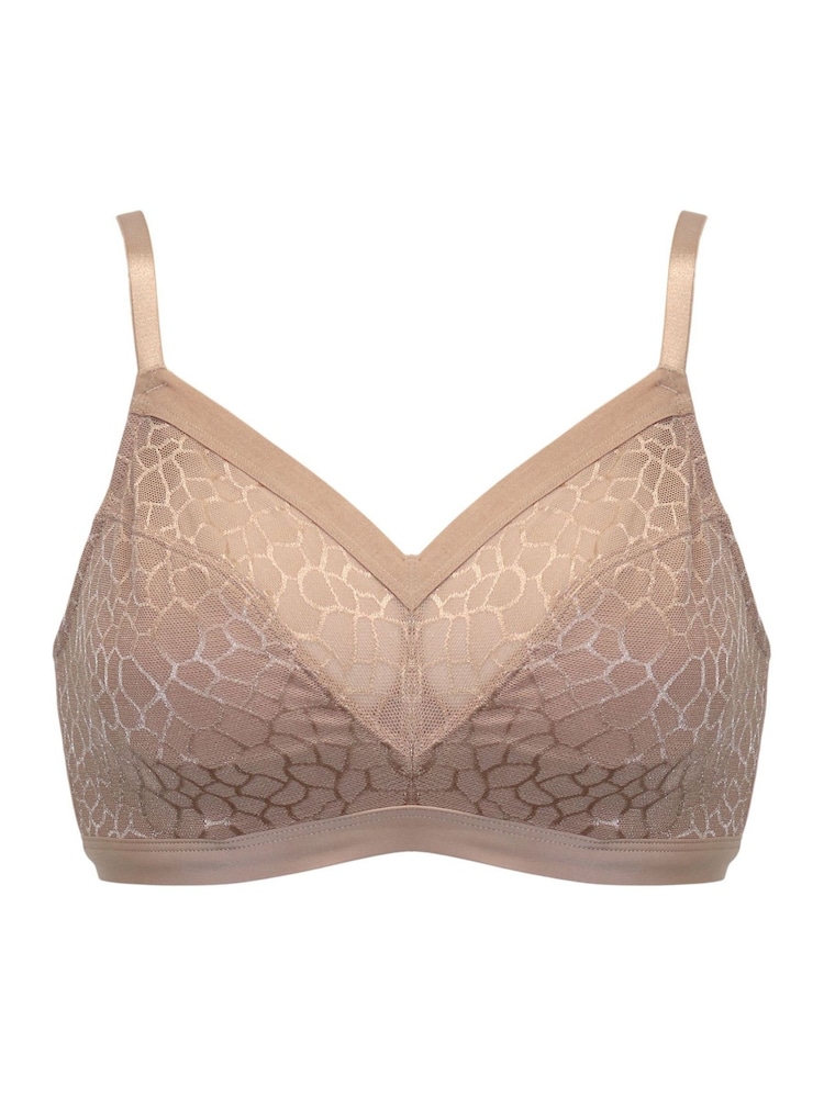 Pour Moi Brown Non Wired Geo Sculpt Non Padded Underwired Bras - Image 3 of 4