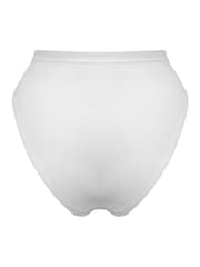 Pour Moi White Geo Sculpt High Leg Midi Knickers - Image 4 of 4
