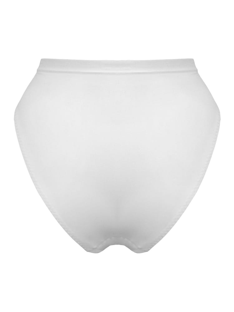 Pour Moi White Geo Sculpt High Leg Midi Knickers - Image 4 of 4