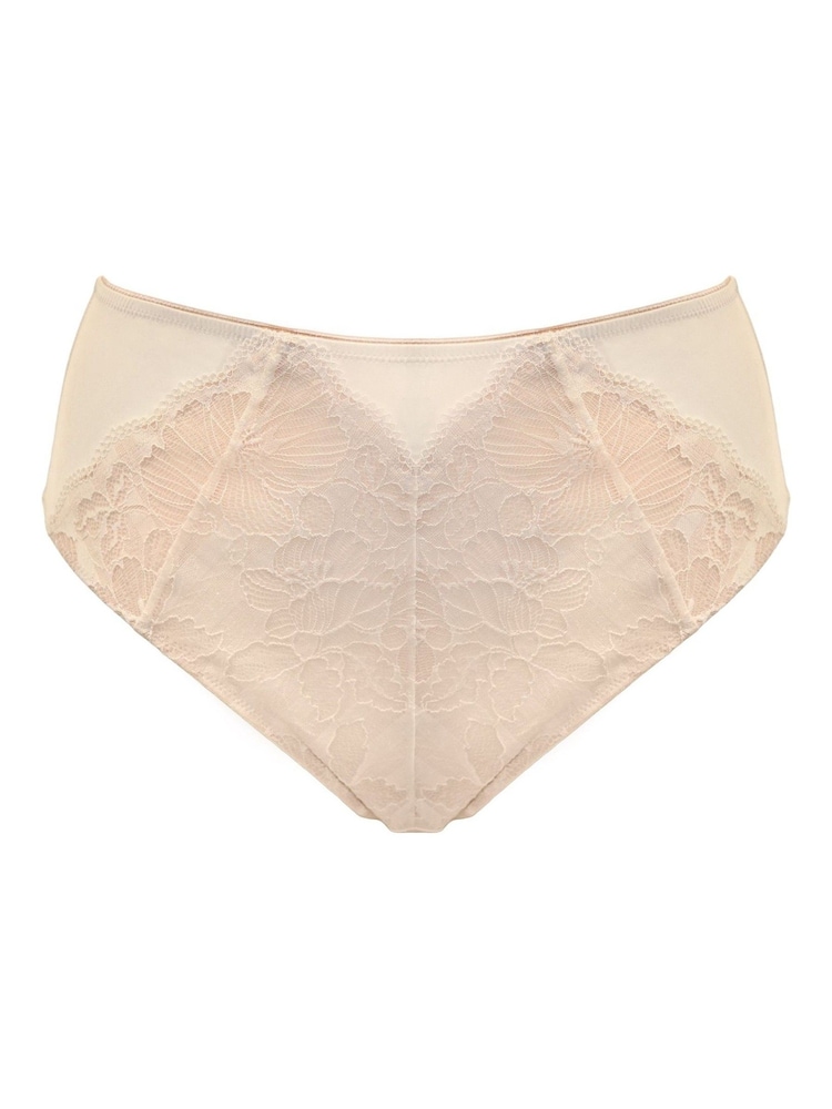 Pour Moi Cream High Waist Atelier Lace High Waist Deep Knickers - Image 3 of 4