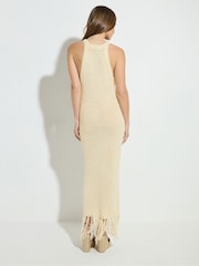 Star by Julien MacDonald Gold Fringe Hem Dress - Image 4 of 8