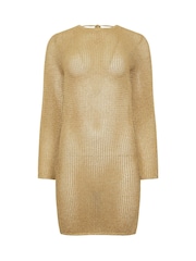 Star by Julien MacDonald Gold Metallic Knit Dress - Image 1 of 1
