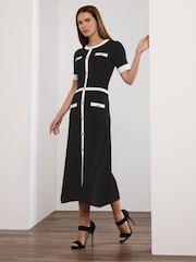 Star by Julien MacDonald Black Contrast Detail Dress - Image 1 of 5