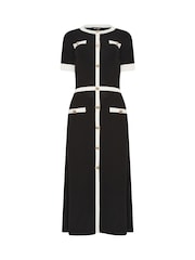 Star by Julien MacDonald Black Contrast Detail Dress - Image 5 of 5