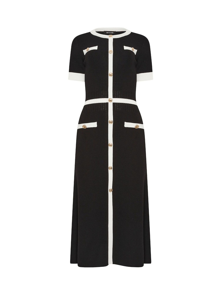 Star by Julien MacDonald Black Contrast Detail Dress - Image 5 of 5