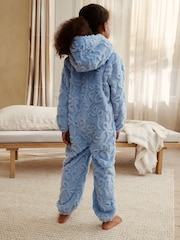 Blue Jacquard Bow Fleece All-in-One (1.5-16yrs) - Image 4 of 4