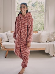 Pink Zebra Print Fleece All-In-One (1.5-16yrs) - Image 1 of 9