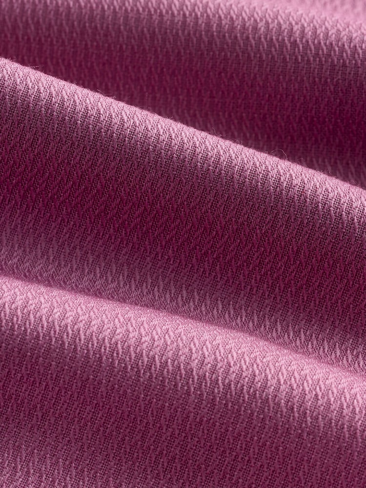 Dusty Pink Regular Fit Easy Care Textured Single Cuff Smart Shirt - Image 3 of 3