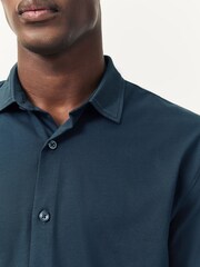 Navy Blue Supima Long Sleeve Jersey Shirt - Image 5 of 9
