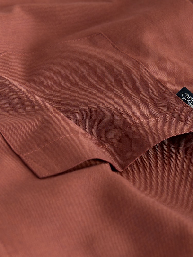 Rust Brown Regular Fit Button Down Easy Iron Oxford Shirt - Image 2 of 3 Rust Brown Regular Fit Button Down Easy Iron Oxford Shirt - Image 2 of 3