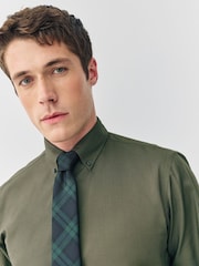 Verde/ Blackwatch de cuadros - Conjunto camisa de vestir y corbata - Imagen 4 de 8