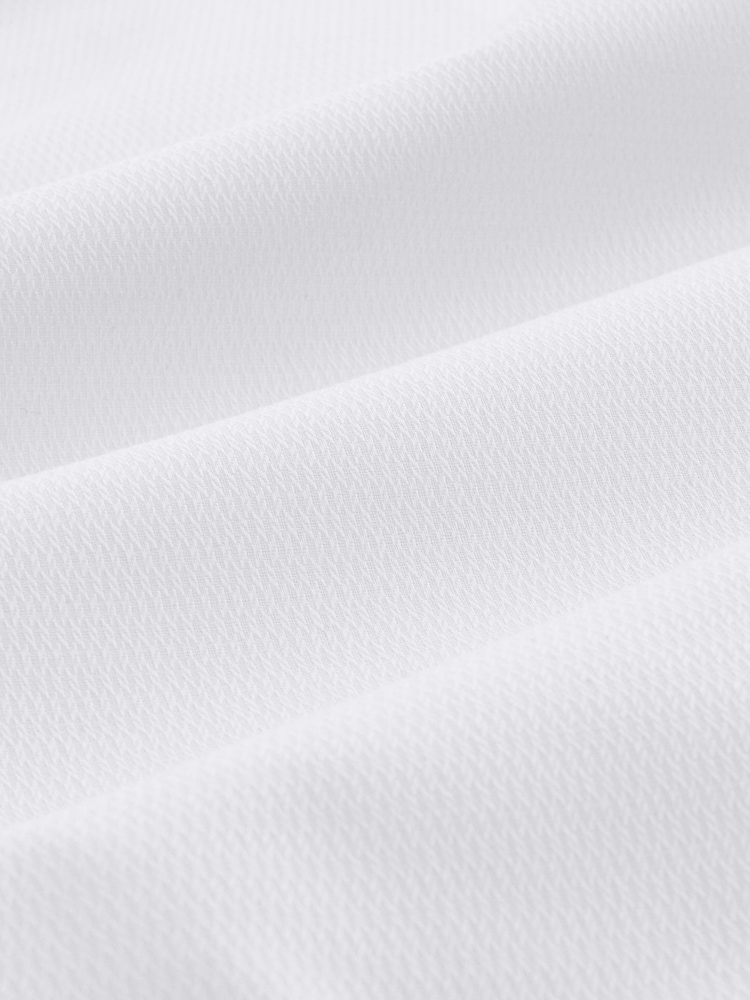 White Slim Fit Wing Collar Occasion Long Sleeve Shirt - Image 9 of 9