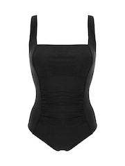 Pour Moi Black Tall Santa Barbara Ruched Tummy Control Swimsuit - Image 3 of 4