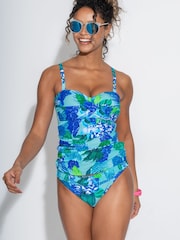 Aqua Blue Tropical - Pour Moi Free Spirit Tankini - תמונה 2 מתוך 4