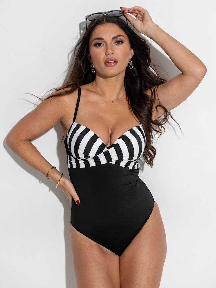 Pour Moi Black Free Spirit Swimsuit - Image 1 of 4