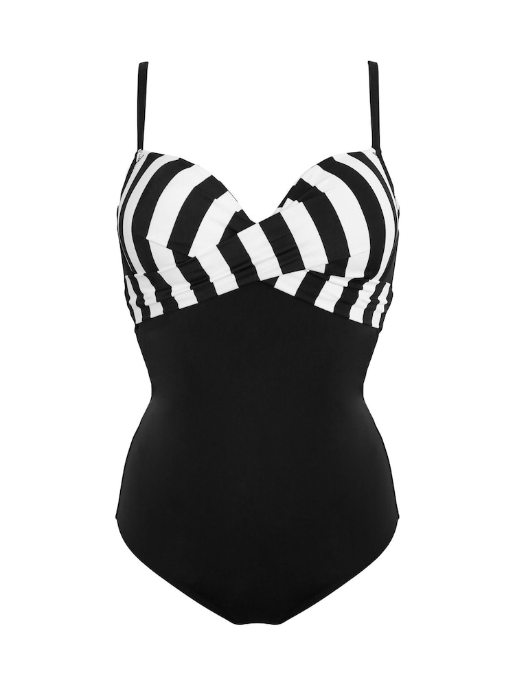 Pour Moi Black/White Free Spirit Swimsuit - Image 3 of 4