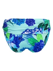 Pour Moi Aqua Blue Tropical Roll Top Free Spirit Bikini Bottoms - Image 4 of 4