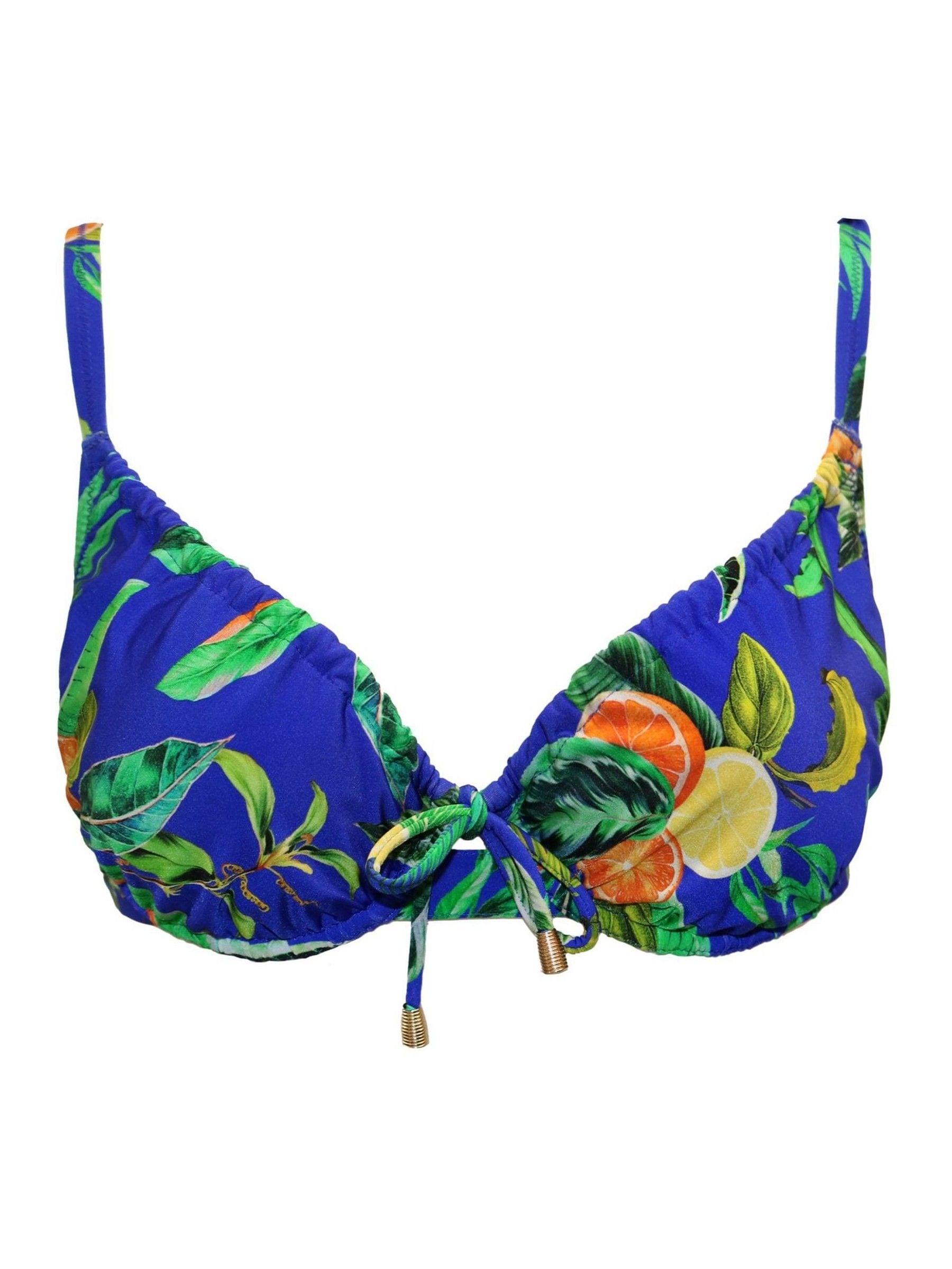 Buy Pour Moi Blue Tropical Non Padded Underwired Santa Cruz Bikini