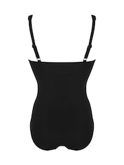 Pour Moi Black Santa Barbara Ruched Tummy Control Swimsuit - Image 4 of 4