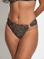 Preto/Dourado - Pour Moi Samoa Bikini Bottom - Imagem 2 de 4