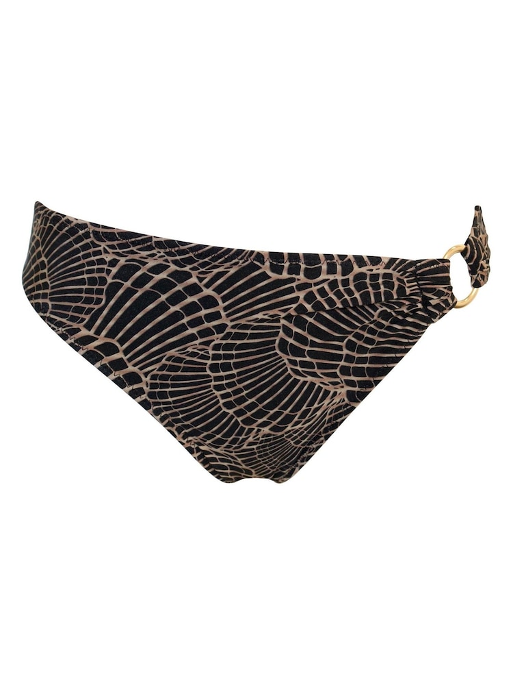 Pour Moi Black/Gold Brief Samoa Bikini Bottoms - Image 3 of 4