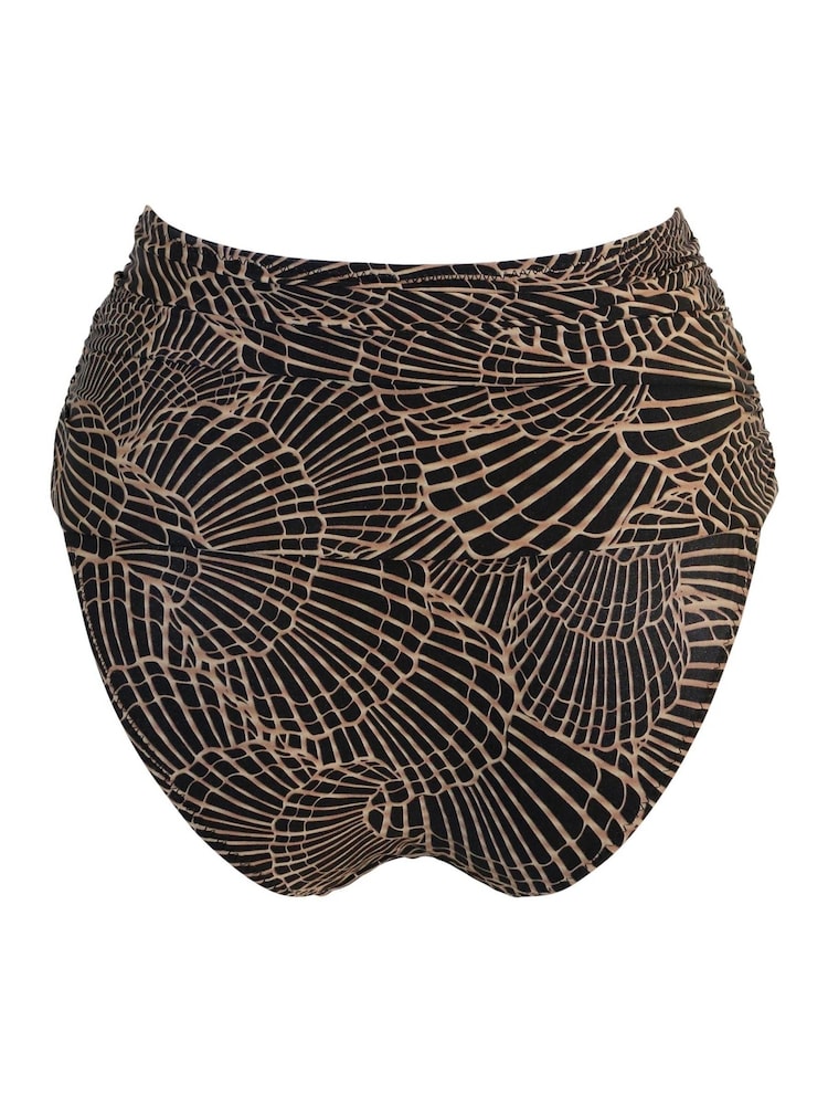 Pour Moi Black/Gold High Waist Samoa Bikini Bottoms - Image 4 of 4