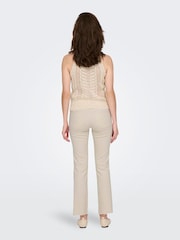 ONLY Cream Halterneck Crochet Vest Top - Image 3 of 6