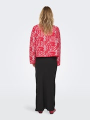 ONLY Red Boho Printed Short Quilted Jacket - Image 2 of 7