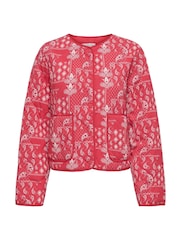 ONLY Red Boho Printed Short Quilted Jacket - Image 6 of 7