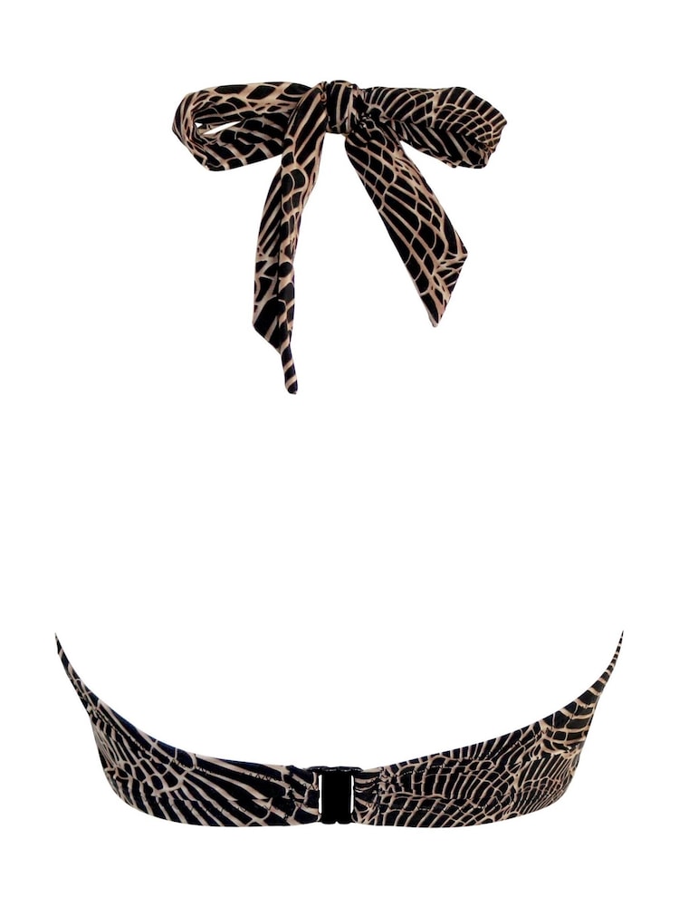 Pour Moi Black/Gold Padded Samoa Bikini Top - Image 4 of 4