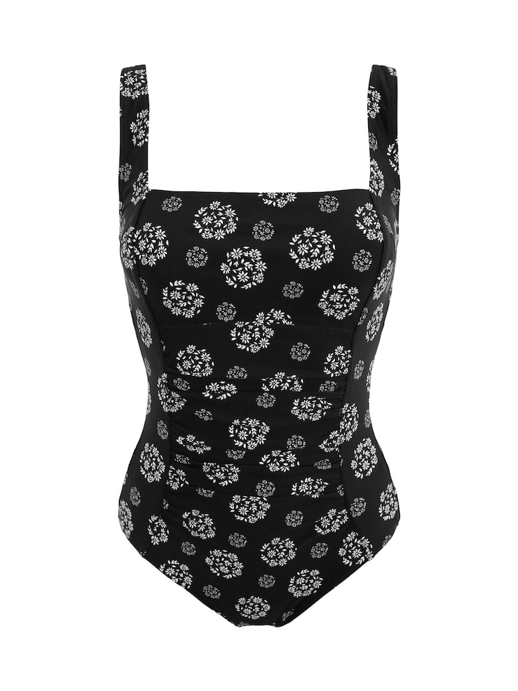 Buy Pour Moi Black/White Santa Barbara Ruched Tummy Control