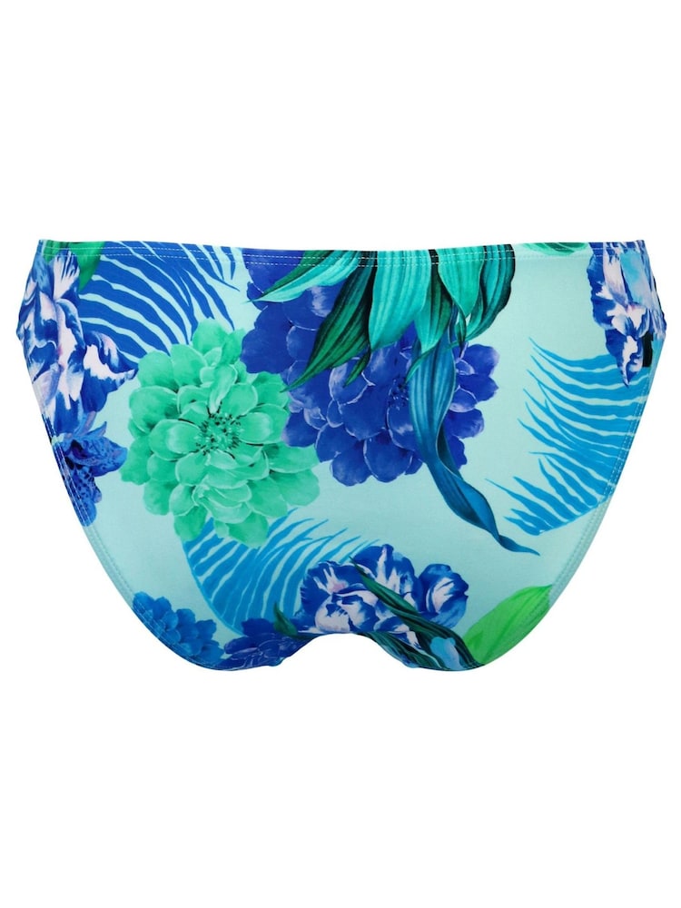 Pour Moi Aqua Blue Tropical Brief Free Spirit Bikini Briefs - Image 4 of 4