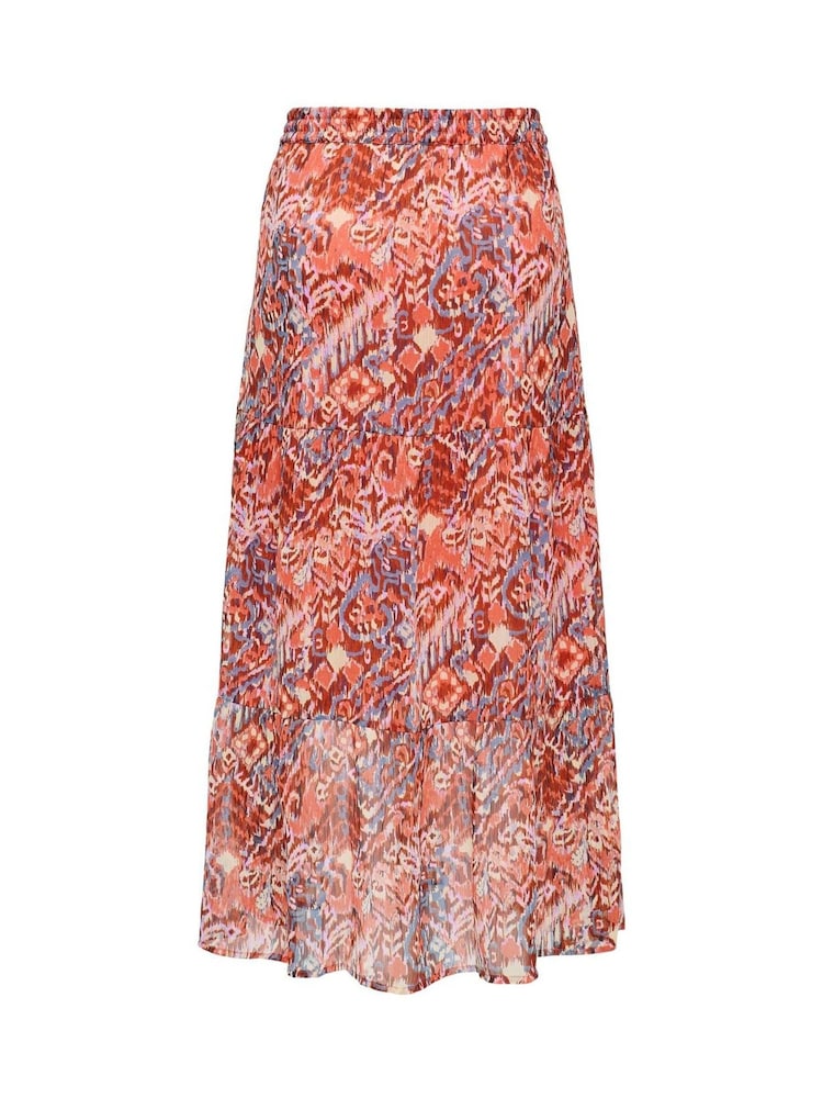 ONLY Orange Printed Maxi Skirt - Image 5 of 5
