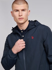 Blau - U.S. Polo Assn. Mens Lightweight Rain Jacket - Bild 2 von 5
