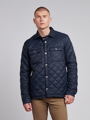U.S. Polo Assn. Blue Mens Lightweight Diamond Quilted Jacket - Image 1 of 11