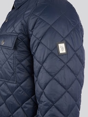 U.S. Polo Assn. Blue Mens Lightweight Diamond Quilted Jacket - Image 10 of 11