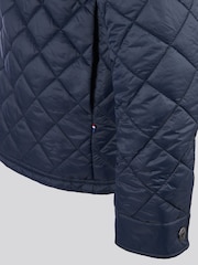 U.S. Polo Assn. Blue Mens Lightweight Diamond Quilted Jacket - Image 11 of 11