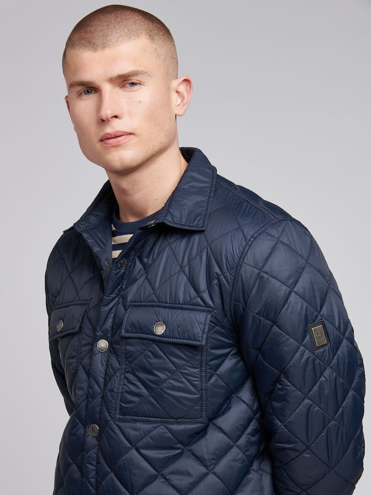 U.S. Polo Assn. Blue Mens Lightweight Diamond Quilted Jacket - Image 2 of 11