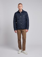 U.S. Polo Assn. Blue Mens Lightweight Diamond Quilted Jacket - Image 3 of 11