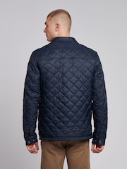 U.S. Polo Assn. Blue Mens Lightweight Diamond Quilted Jacket - Image 4 of 11
