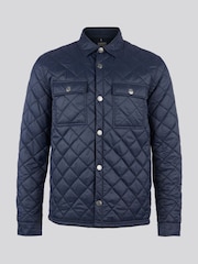 U.S. Polo Assn. Blue Mens Lightweight Diamond Quilted Jacket - Image 6 of 11