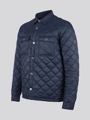 U.S. Polo Assn. Blue Mens Lightweight Diamond Quilted Jacket - Image 7 of 11