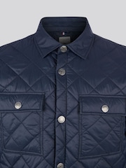 U.S. Polo Assn. Blue Mens Lightweight Diamond Quilted Jacket - Image 9 of 11