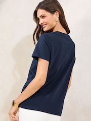 Navy Boyfriend Wear it with Love 100% Cotton T-Shirt - Image 4 of 4