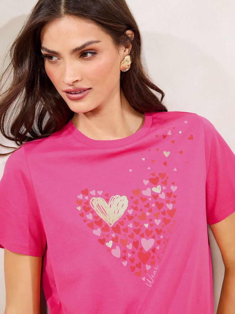 Pink Boyfriend Wear it with Love 100% Cotton T-Shirt - Image 2 of 3